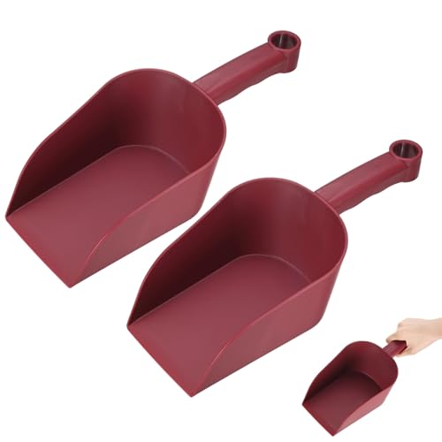 M METERXITY 2-Pack Garden Shovel Trowel Hand Shovels, 31cm/12.2 Inch Plastic Gardening Tools for Digging, Transplanting, Soil Loosening and Planting, Ergonomic Handle [Wine Red] - color: Wine Red, size: Large