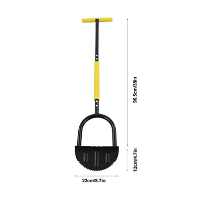 Manual Lawn Edger, Garden Edging Tool with Saw Tooth Steel, T Handle with Sponge Cover, Wide Pedal for Effortless Trimming, Half Moon Lawn Edger for Sidewalks Driveways Gardens an