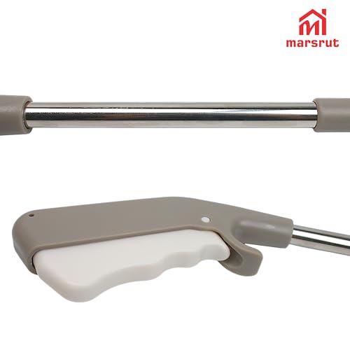 2pcs Short Grabber Reacher Tool for Seniors, 16 Inch Small Mini Extra Strong Tongs for Handicap Elderly Childrens Adult, Trash Litter Reaching Picker Stick, Heavy Duty Extension Helping Hands, Grey