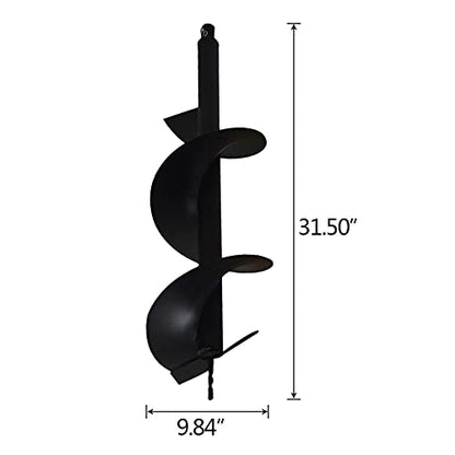 ALL-CARB Auger Drill Bit 10 inch Garden Spiral Drill Bit Earth Auger Bit Post or Umbrella Hole Digger with 3/4 Shaft - size: 10inch