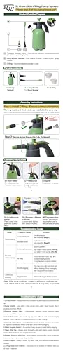 T4U Pump Sprayer 0.5 Gallon, Hand Pressure Spray Bottle for Plants