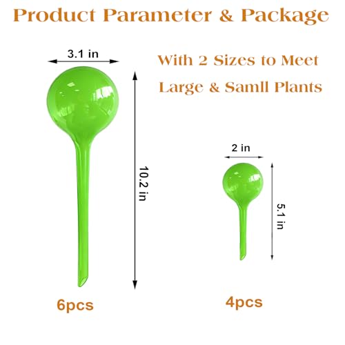 Plant Self Watering Globes, 10pcs Garden Potted Plant Watering Devices - color: D. Green-6L4S