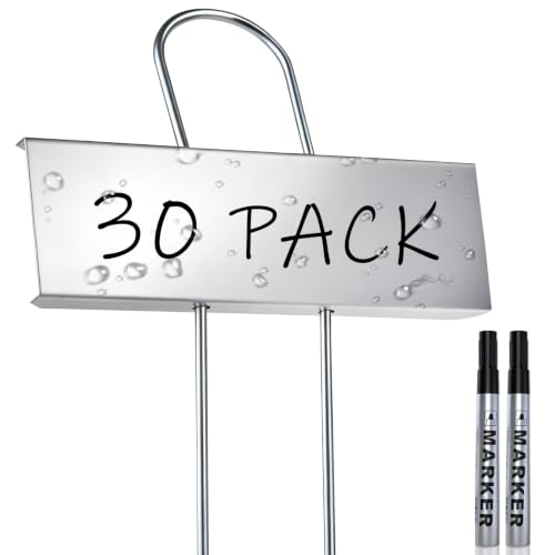 Waterproof Metal Plant Labels Markers Tags for Outdoor Gardening - color: Silver
