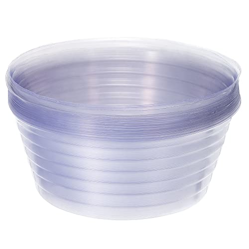 MECCANIXITY Plant Pot Saucer 8 Inch Plastic Round Flower Drip Tray for Indoor Outdoor, Clear Pack of 20 - size: 20.3x8.5cm