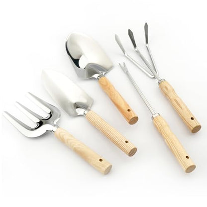 SHIKORI Garden Tool Set,5 Pcs Gardening Tool Set with Weeder Puller