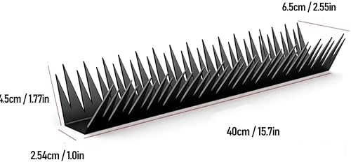 16ft Anti-Climb Spikes for Walls & Fences, 12-Pack, Black