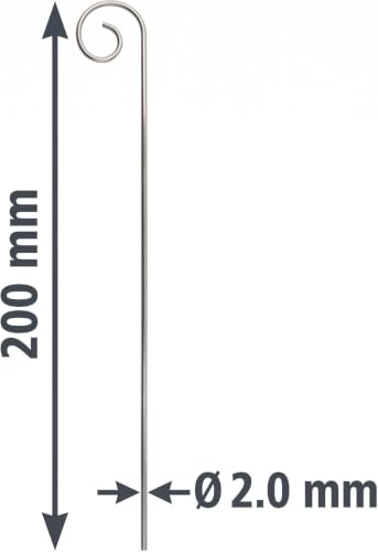 20Pcs Silver Planter Plant Label Hooks Garden Markers Stake Plant Label Holder Plants Label Hanger Garden Plant Sign Stake Rustproof Deformed Gardens Plant Sign Hooks Hanging Rods for Flower (20cm)