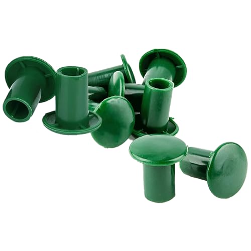 16 Pcs Green Plastic Garden Safety Cane Caps Plant Support Rod Safety Corner Caps for Garden Canes