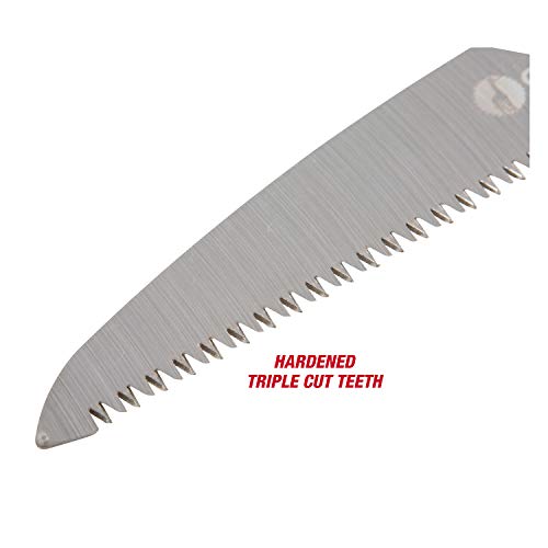 GreatNeck PRS10 10" Folding Pruning Saw | Cut Branches up to 6 Inches in Diameter | Compact Saw – 10 Inch Blade, 12 Inch Total Length | Camping & Gardening Saw | Carbon Steel Saw Blade