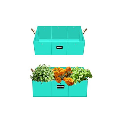 2 Pcs 15 Gallon Rectangle Grow Bags for Growing Potatoes, PE Pots Potato Pots Growing Containers Potato Planter Potato Planter for Growing Potatoes, Green - size: 15 gallon