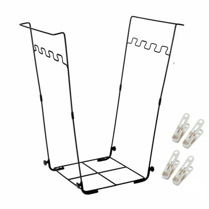 Garden Trash Bag Holder - Outdoor Leaf Bag Support Stand Multi-Use Metal Garbage Bag Holder Frame Holds 30-45 Gallons Bag for Leaves, Camping, Yard Weeding, Lawn Party
