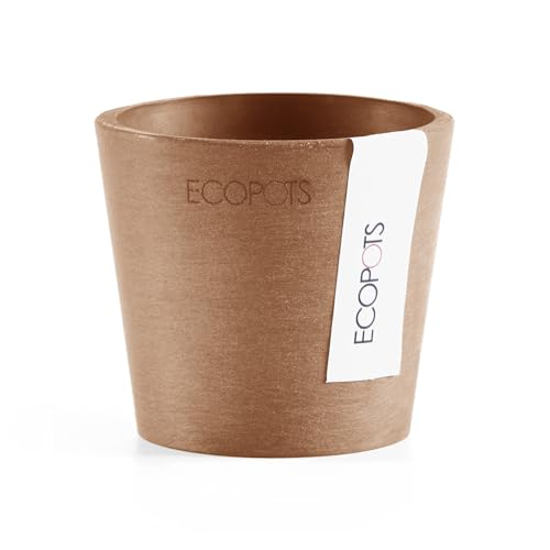 Ecopots Amsterdam Mini Round Flower Planter, Terracotta Color, 3" - color: Terracotta, size: 3 Inches
