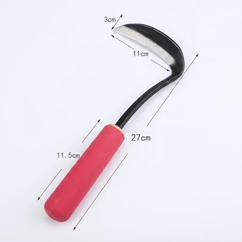 Japanese Gardening Sickle Tool,Hand Hoe,Weeding Sickle Hoe,Weed Remover Tool,Very Sharp Blade,with Soft Sleeve Handle,Weed Puller Tool for Cultivating and Planting,Quick Work