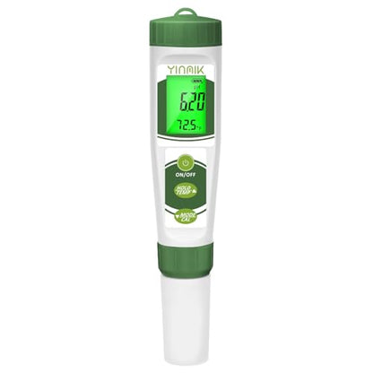 YINMIK pH EC Meter for Water Hydroponics, Digital PPM Meter for Nutrients - color: Green