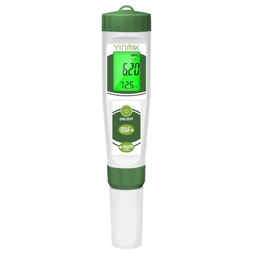 YINMIK pH EC Meter for Water Hydroponics, Digital PPM Meter for Nutrients - color: Green