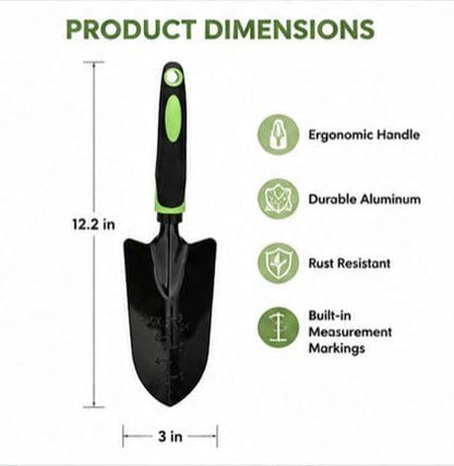 Garden Trowel, Deep Scoop Design for Planting, Transplanting and Digging, Green