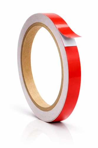 WOD Engineering Grade Retro Reflective Tape Red, 1/2 inch Wide x 30 ft. Outdoor Waterproof Safety Reflector for Autos, Bikes, Camper, RV, Boat Striping, and Traffic Signage Marking - color: Red, size: 1/2 Inch