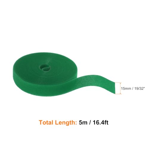 HARFINGTON Garden Plant Tape 16.4ft 19/32" Reusable Tie Strap Emerald Green - color: Emerald Green, size: 16.4ft x 19/32"