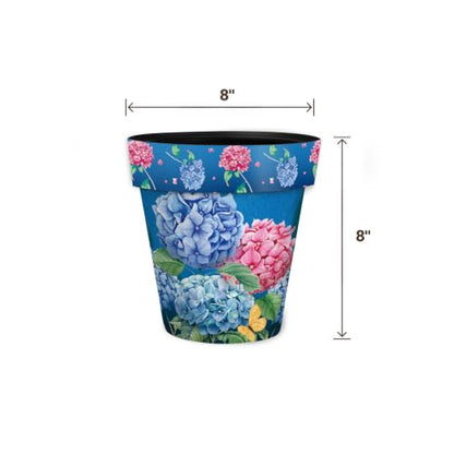 Briarwood Lane Summer Planter 8.5" x 8.5" x 8.5" Colorful Hydrangeas Small for Summer Planter