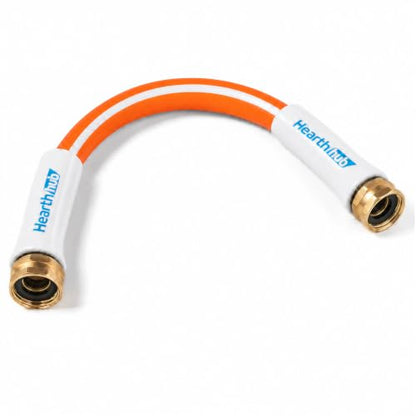 Short Garden Leader Hose - 5/8 Inch Lightweight All-Weather Water Hose - Durable And Flexible, Leakproof Connections, Kink Resistant - Rubber Garden Hose With 3/4" Fittings(2 ft) - size: 2 FT