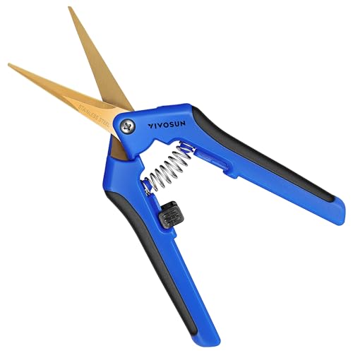 VIVOSUN 6.5 Inch Garden Scissors, Blue Pruning Shears for Plants, 6-Pack - style: Blue Curved Blade