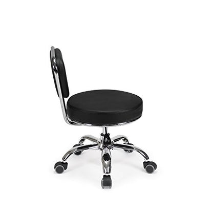 MAYAKOBA Dayton Garage Rolling Seat (Black) Pneumatic, Short Stool with Adjustable Height 13"-15", Perfect for Garage Task, Home Cleaning, Bathroom Short Seat, Technician Task - color: Black