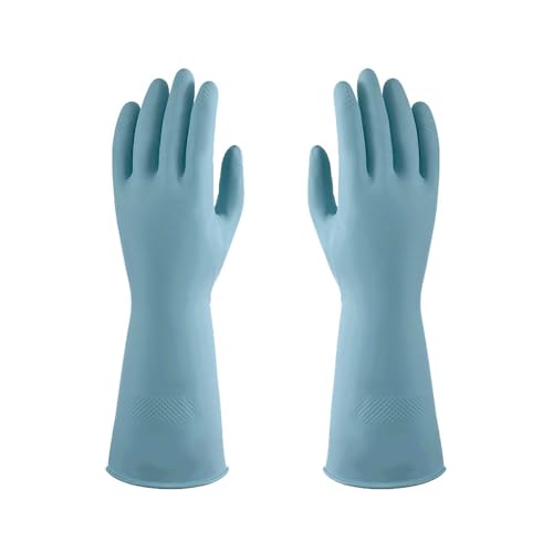 2 Pcs Long Sleeve Dishwashing Gloves, Waterproof Kitchen Cleaning Gloves - color: Blue02, size: Medium