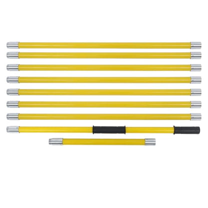 30FT Extendable Pole Saw, Manual Branch Trimmer with Long Handle, Manuals Tree Pruning Saws Band Scissors, 9 Knots Yellow - size: 30FT Yellow