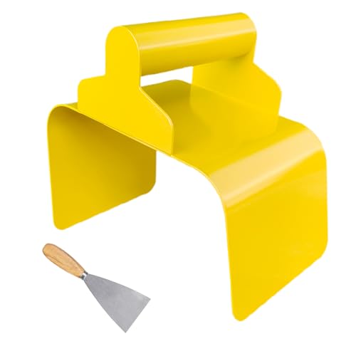 Concrete Curb Trowel, Garden Edging Curb Trowel Concrete Tool, Concrete Curb Trowel Edger, Landscape Curb Trowel with Putty Knife (Bevel Edge)