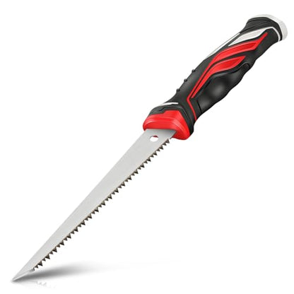 Auto Dynasty 6" Wallboard Jab Saw for Drywall, Sheetrock, Comfort Grip, Red - style: Wallboard Saw