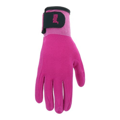 MUD Grip Women's Polyester Blend Shell and Water Resistant Sandy Nitrile Coated Palm Abrasion Resistant, Excellent Grip - color: Purple, size: X-Small/Small (Pack of 1)