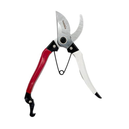SaidiCo Professional Grade Gardening Hand Pruner, Bypass Pruning Shears, 3/4 Inch Cut, Red and White Handles
