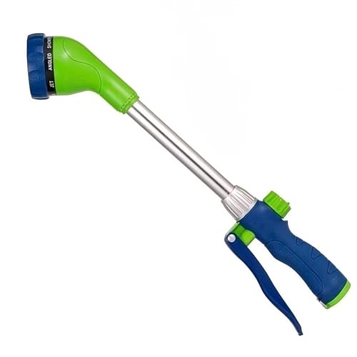 GREEN MOUNT Watering Wand, 16 Inches Sprayer Wand with 8 Watering Patterns for Lawn and Garden Use - color: Blue-green