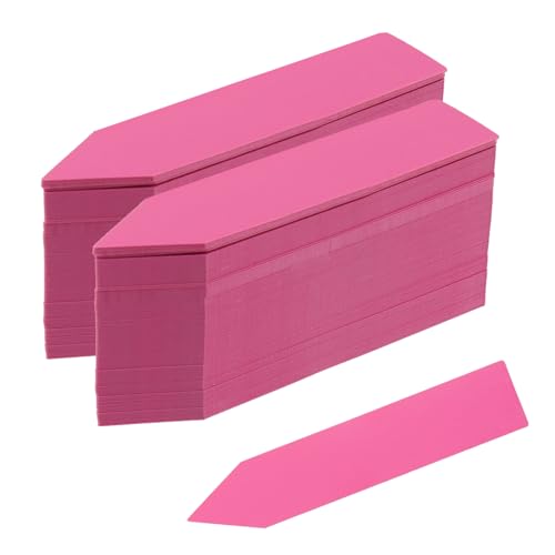 Plant Tags Labels, Reusable & Waterproof, Pink, 4 Inch-200 Pcs - color: Pink