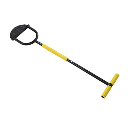 Manual Lawn Edger, Garden Edging Tool with Saw Tooth Steel, T Handle with Sponge Cover, Wide Pedal for Effortless Trimming, Half Moon Lawn Edger for Sidewalks Driveways Gardens an