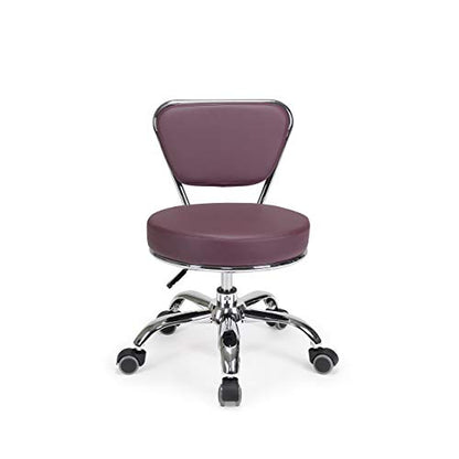 MAYAKOBA Dayton Garage Rolling Seat (Burgundy) Pneumatic, Short Stool with Adjustable Height 13"-15", Perfect for Garage Task, Home Cleaning, Bathroom Short Seat, Technician Task - color: Burgundy