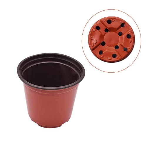 Plastic Planter Nursery Seedlings Pots - 5.5 Inches 100Pcs Flower Plant Container Seed Starting Pot for Outdoor Succulents Seedlings Cuttings Transplanting - size: 5.5 x 4 x 3 in
