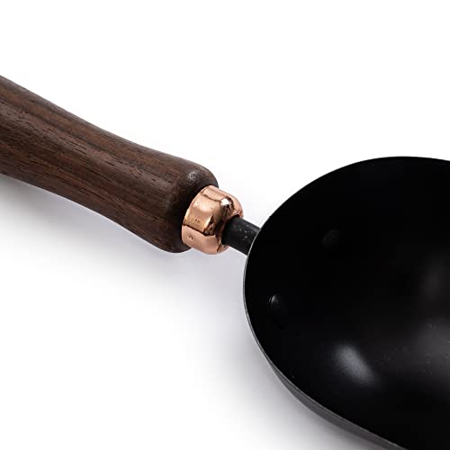 Barebones Garden Scoop - Garden Spoon - Stainless Steel Small Hand Shovel for Transplanting, Digging, and Planting - Great Home Gardening Hand Tools (Walnut/Black) - color: Walnut/Black, size: Garden Scoop