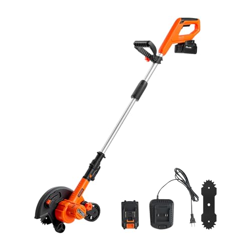 VEVOR Lawn Edger 8.8-in Blade, 20V Battery Powered Cordless Edger Lawn Tool - size: 8.8 inches