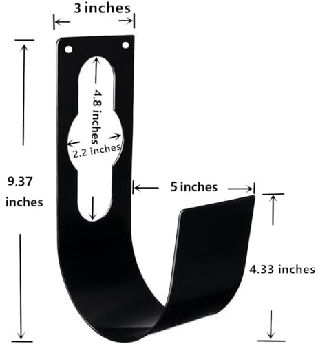 Garden Hose Hanger Wall Mount Heavy Duty Hose Holder Hook for 150ft 100ft 75ft 50ft Expandable Hose (Large, Black) - size: 1 Pack Large
