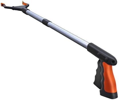 FitPlus 2024 Upgrade PowerGrip T9, Grabber Reacher Tool, Wide Jaw, Foldable, Steel Cable, with 96 Grip Points for Firm Grip, Magnet Orange, 32 Inch (Pack of 1) - color: Orange