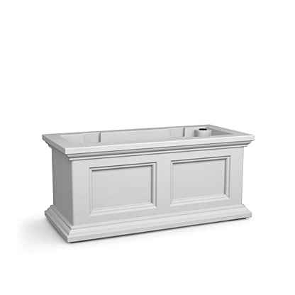 Mayne Fairfield 24in Self-Watering Rectangular Window Box Planter, White - color: White, size: 24in