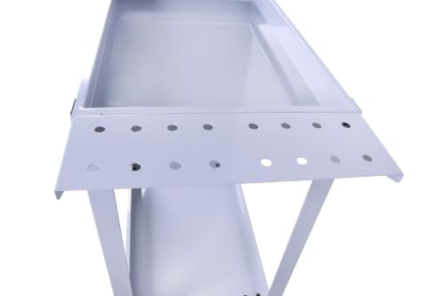 Heavy Duty Service Utility Cart,2 Shelf Steel, 800-Pound Capacity, 35.6 x 18.1x38-Inch Gray - color: Gray