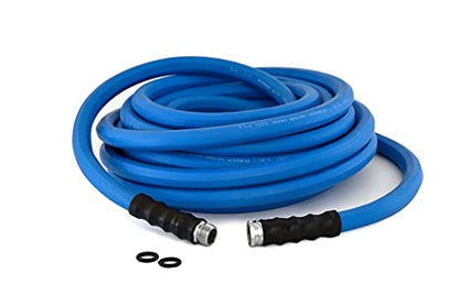 AG-LITE BSAL3450 3/4" x 50' Hot/Cold Water Rubber Garden Hose, 100% Rubber, Ultra-Light, Super Strong, 500 PSI, 50F to 190F Degrees, High Strength Polyester Braided - size: 3/4" x 50'