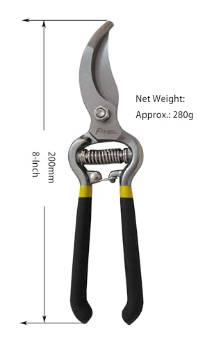Forged Bypass Hand Clippers Pruner, With 5/8 Inch Cutting Capacity, Ergonomic handle with Soft Grip, Pruning Shear 8-Inch (Bypass) - style: Bypass