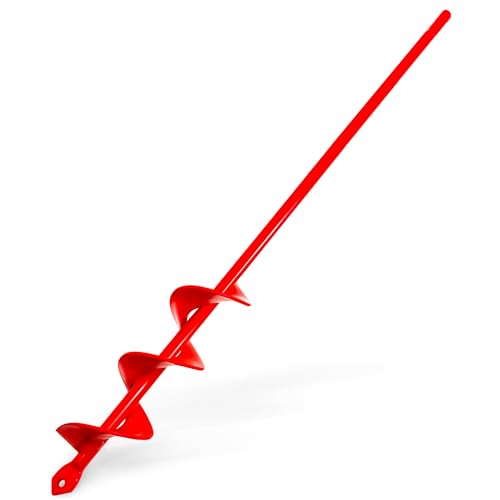 1.6"x16.5" Red Garden Auger Drill Bit for Planting, Post Hole Digger - color: Red, size: 1.6"x16.5"