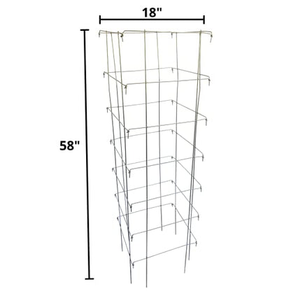 Happy Trees Large Heavy Duty Folding Tomato Cages, 3-Pack, Made in USA - color: Green