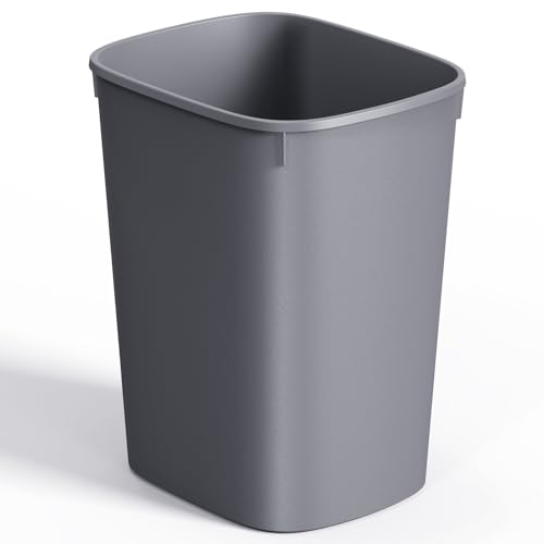CEROELDA Small Bathroom Trash Can, 2.6 Gallon Slim Mini Garbage Can Small Trash Bin Plastic Waste Basket for Dorm Room, Bedroom, Office, Toilet (Grey) - color: 1 Pack-No Lid-Grey
