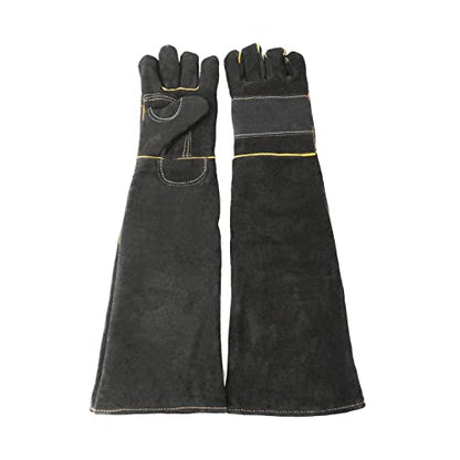 AOWPFVV Animal Handling Gloves Bite Proof for Dogs,Cats, 23.6in Large - color: Black Size Large 23.6in