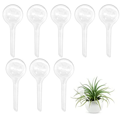 8 Pcs Clear Plant Watering Globes,Plastic Self-Watering Bulbs,Automatic Watering Globes,Garden Water Device for Plant Indoor Outdoor - size: Clear-8 Small
